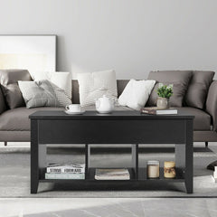 Lift Top Coffee Table with Storage Lower Shelf