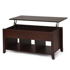 Lift Top Coffee Table with Storage Lower Shelf