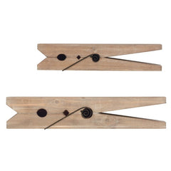 2 Piece Clothespin Wall Shelf Set Perfect to Hang Kids Artwork, Photos, or Notes Can Hang on The Wall and or Sit on The Tabletop as a Riser