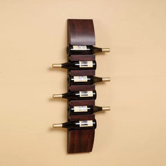 Wall Mounted Wine Bottle Rack in Cherry Wood Vertical Perfect for Holder Bottle