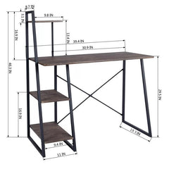 Home Office Wooden Harshbarger Writing Desk with pullout drawers