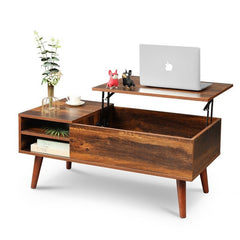 Lift Top Extendable Solid Coffee Table with Storage With Giant Storage your Magazines, Laptops, and Remote Controls Coffee Table