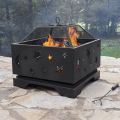 Thunderbolt Steel Wood Burning Fire Pit