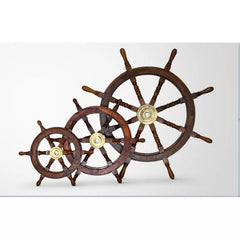 Brookvale Bilbao Ship Wheel Sculpture with Awe-inspiring Grand Nautical Decor