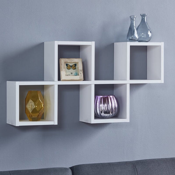 5 Piece Square Cubby Shelf Open Shelves for All Rour Display Needs Can Be Hung Both Vertically and Horizontally Perfet for Display