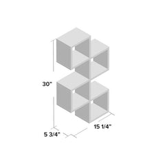 5 Piece Square Cubby Shelf Open Shelves for All Rour Display Needs Can Be Hung Both Vertically and Horizontally Perfet for Display