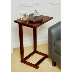 Mahogany Solid Wood C Table End Table Fit Virtually All Laptops Comfortably, or Coffee, Magazine and your Remote