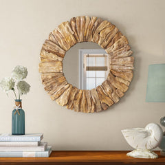 Drift Wood Rustic Accent Mirror Brings The Look and Feel of The Ocean to Your Entryway or Hallway Walls