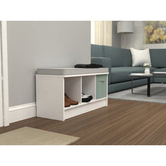 3 Shelf Shoe Storage Bench Open Compartments, Shoe Storage Fits for Living Room or Office