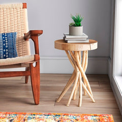 End Table Sidekick For Any Sofa, Bed, or Little-Used Corner Built by Hand From Solid Teak Wood