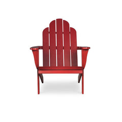 Red Selkirk Solid Wood Adirondack Chair Slightly Rounded Backrest For Optimal Comfort