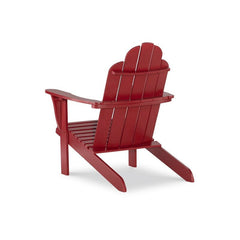 Red Selkirk Solid Wood Adirondack Chair Slightly Rounded Backrest For Optimal Comfort