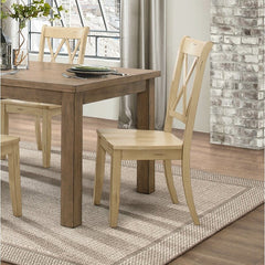 Set of 2 Solid Wood Cross Back Side Chair Perfect Perch To Enjoy a Meal While They Reinforce The Style Set By Your Dinner Chair