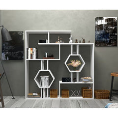 Geometric Bookcase Show Off Framed Photos, Potted Plants, Artful Accents and More in Statement-Making Style