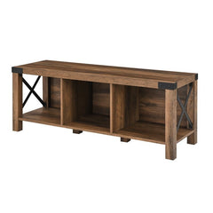 Reclaimed Barnwood Arsenault Cubby Storage Bench for Entryway Mudroom Living room  Rustic Furniture Style Decor