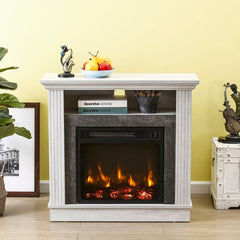 Electric Fireplace Ultra-Bright LED Features Brightness Settings with Thermal Overload Protection