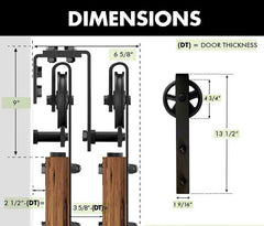 Double Bypass Double Door Barn Door Can Be Used Both Inside and Outside. It is Rust Proof, Water Proof and Fire Proof