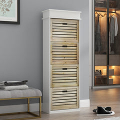 16 Pair Shoe Storage Cabinet Shoe Organization Compartments Provide Space to Place at Least 16 Pairs of Shoes