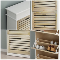 16 Pair Shoe Storage Cabinet Shoe Organization Compartments Provide Space to Place at Least 16 Pairs of Shoes