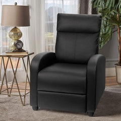 Faux Leather Massage Chair Comfortable High-Density Thick Sponge Adjustable Angle Backrest and Footrest