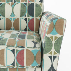 Arm Accent Chairs  Green Modern Half Moon Print Added To Your Living Room, Den, Or Office, This Armchair Boasts A Versatile Design