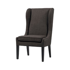 Wingback Chair Adds Stately Style To Any Living Room Or Den. Its Solid and Wood Frame is Founded Atop Four Tapered Legs