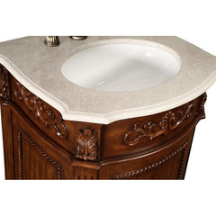 Brown Single Bathroom Vanity Providing your Home Or Office Bathroom Hand-Painted Teak Brown Antique beige Antique White Finish