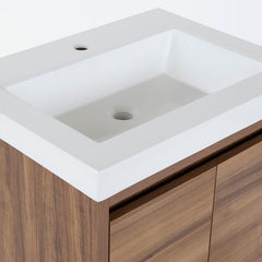 25" Wall-Mount Single Bathroom Vanity Modern & Contemporary Bathroom Vanities Great Option To Open up Larger Bathroom Space