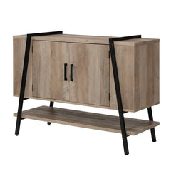 Stone Gray Open Storage Equipped Sideboards & Buffets Inside There is A Middle Divider and A Shelf For Any Other Items You Need To Store