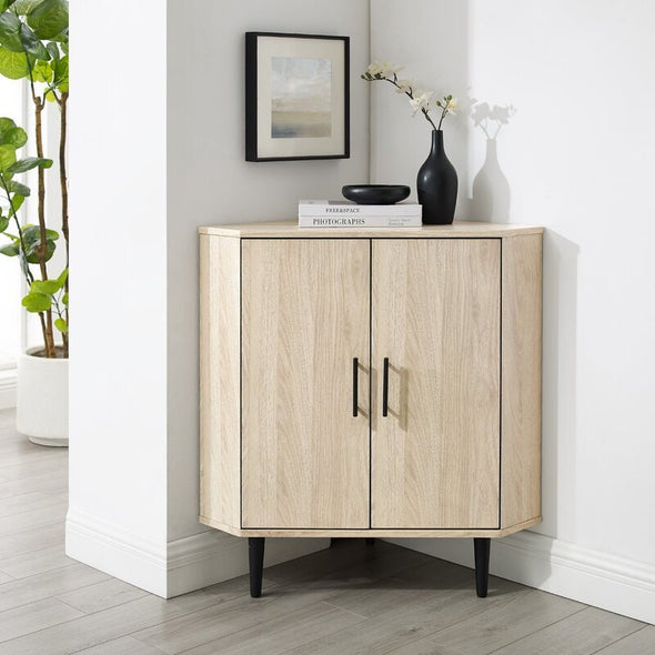 Birch 2 - Door Corner Accent Cabinet your Living Room, Entryway, Or Den Will Soon Showcase your Novels, Décor Perfect for Any Corner Space