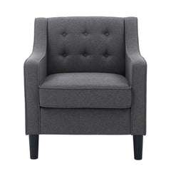 Tufted Armchair and Ottoman with Tall Legs that Provide Comfort and Style. Paired with the Ottoman, this Comfortable Set