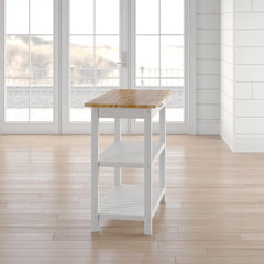 Kitchen Islands & Carts 40'' Solid Wood Prep Table Perfect for Space Saving for your Kitchen