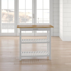 Kitchen Islands & Carts 40'' Solid Wood Prep Table Perfect for Space Saving for your Kitchen