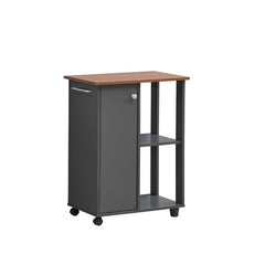 Kitchen Cart with Locking Wheels Kitchen Cart is Just Right for Adding Extra Chopping and Storage To Small Spaces Three Hidden Shelves