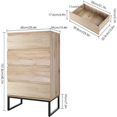 4 Drawer Chest Storage Cabinet Can Provide Sufficient Space for your Daily Storage Steel Legs Perfect for Organize