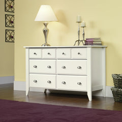 Soft White 6 Drawer Dresser Six Drawers on Ball-Bearing Glides Drawers Features Six Drawers that Open and Close on Smooth Metal Runners