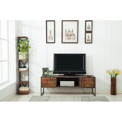 TV Stand for TVs up to 70" Open Compartment Provides A Place for a Cable Box Or Media Player Two Doors that Open To Storage