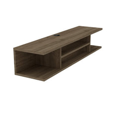 Oud Oak Floating TV Stand for TVs up to 70" Four Open Shelves Providing Storage Space for your Books, Electronic Devices and Media Equipment