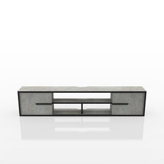 Gray Natural Oak Electra Floating TV Stand for TVs up to 55" This modern wall-mountable TV stand with A Space-Conscious Design