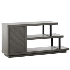 Light Gray TV Stand for TVs up to 50" Adjustable Shelving for Remotes, Gaming Controllers, Throws, and Other Must-Haves