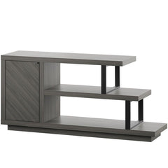 Light Gray TV Stand for TVs up to 50" Adjustable Shelving for Remotes, Gaming Controllers, Throws, and Other Must-Haves