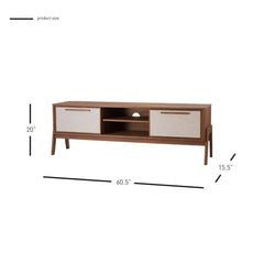 TV Stand for TVs Up To 70" TV Stand Provides Ample Storage and Delightful Retro Styling for your Media Station. Three Removable Shelves