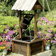 Aldous Wood Wishing Well Outdoor Patio Water Fountain This Classic Design Will Delight you and Your Family for Years to Come