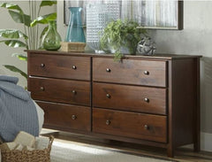 6-drawer Solid Wood Dresser Find Enough Storage Space for Every Season's Clothing Inside this Six-Drawer Dresser Classic Shaker Style