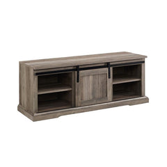 Gray Wash Chatham Square Shoe Storage Bench Two Adjustable Shelves and One Fixed Shelf Are Each Perched Inside their Own Storage Compartment