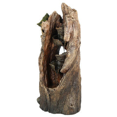 Resin Hollow Tree Fountain with LED Light Give your Garden Or Patio A Rustic Touch with this Birdhouse and Tree Stump Outdoor