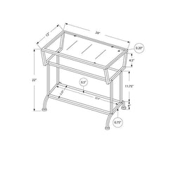 Glass End Table Contemporary Side Accent Table Gives An Easy Light and Airy Feel To A Room Place A Decorative Object, Plant, Or Magazine