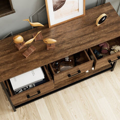 Walnut Console Table Display Space But Also Can Be Used As A TV Stand, Coffee Bar Table, Flower Pot Stand, for Entrance, Living Room