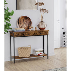 Console Table More Drawers Easy to Store your Keys, Mail, and Wallets. 2 Extra Drawers Under the Tabletop Give you Room to Hide