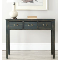 Solid Wood Console Table Give Any Odds and Ends Strewn About your Entryway Three Drawers On Wooden Glides Provide Out